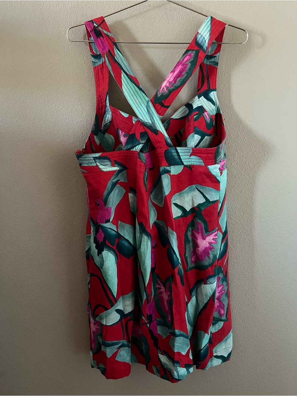 Farm Rio Summer Foliage Linen Mini Dress - Picture 2 of 5